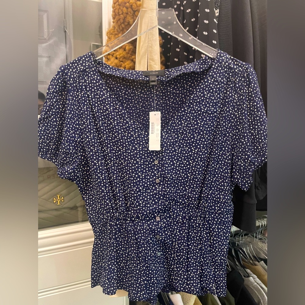 J.Crew star printed button down top